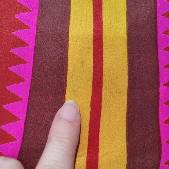 Anthropologie Anupamaa Tesni Striped Maxi Dress Womens XS‎ Pink Gold Purple Silk - Picture 11 of 13